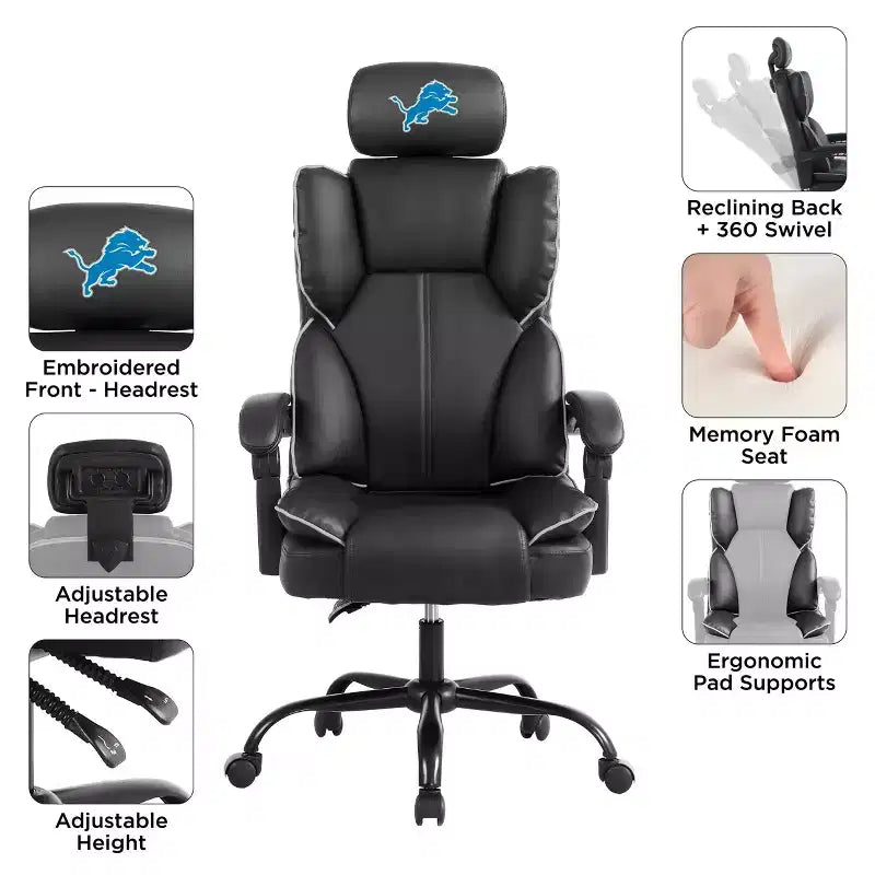 Fauteuil de bureau des Lions de Detroit