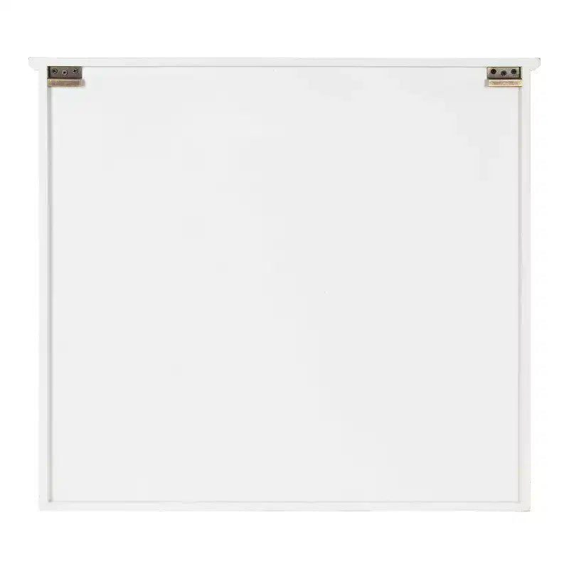 Meuble mural décoratif de style rustique en bois, blanc/brun, 30"x6.5"x28"