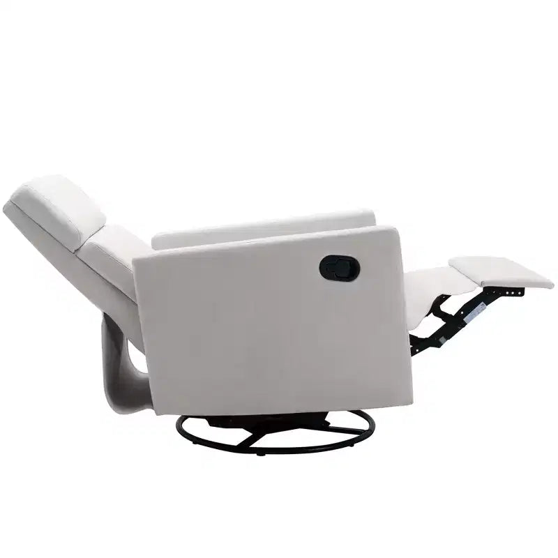 Fauteuil à bascule pivotant et inclinable, fauteuil de salon moderne rembourré, fauteuil de relaxation pour chambre à coucher ou chambre de bébé