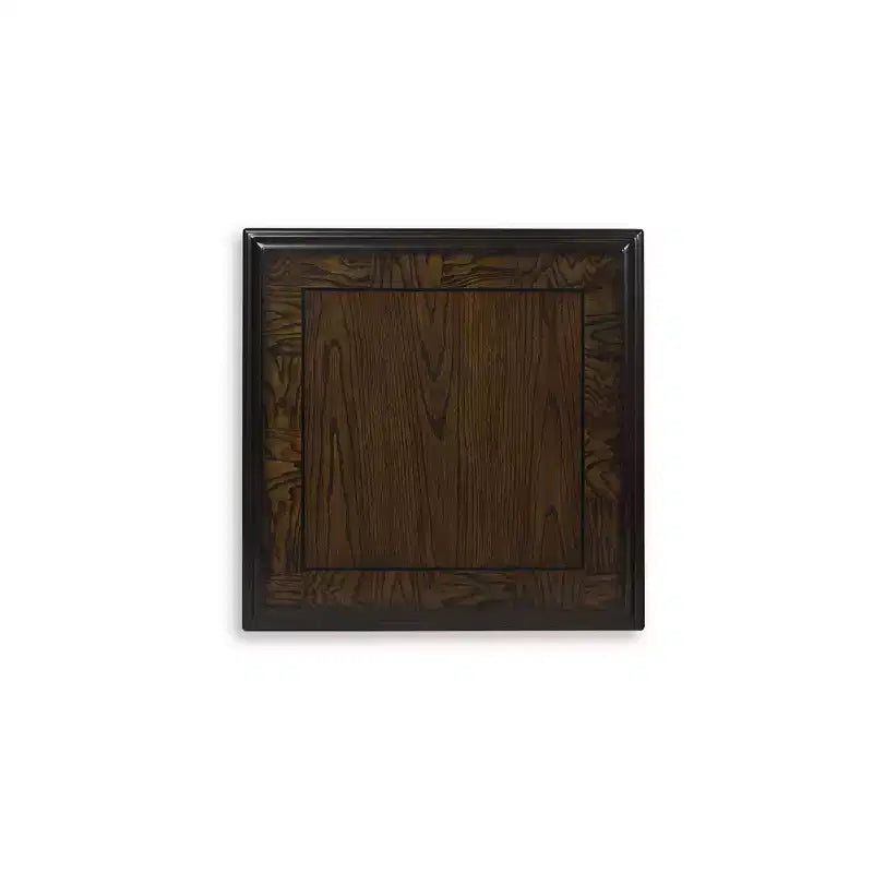 Guéridon Signature avec Pieds Volutés Ornés, Style Traditionnel, Hauteur 24 po, Fini Brun Foncé