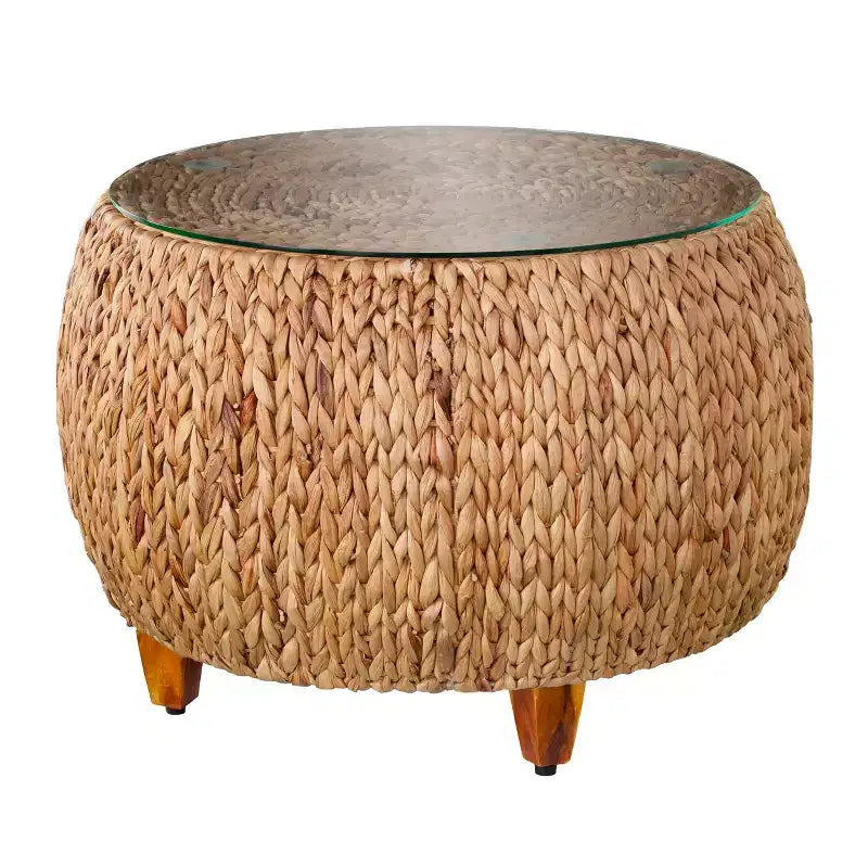 Table basse ronde jacinthe d'eau - Naturel - SEI