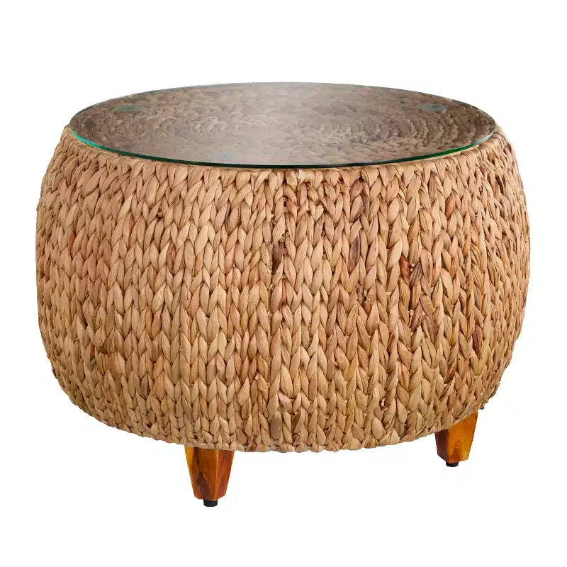 Table basse ronde jacinthe d'eau - Naturel - SEI