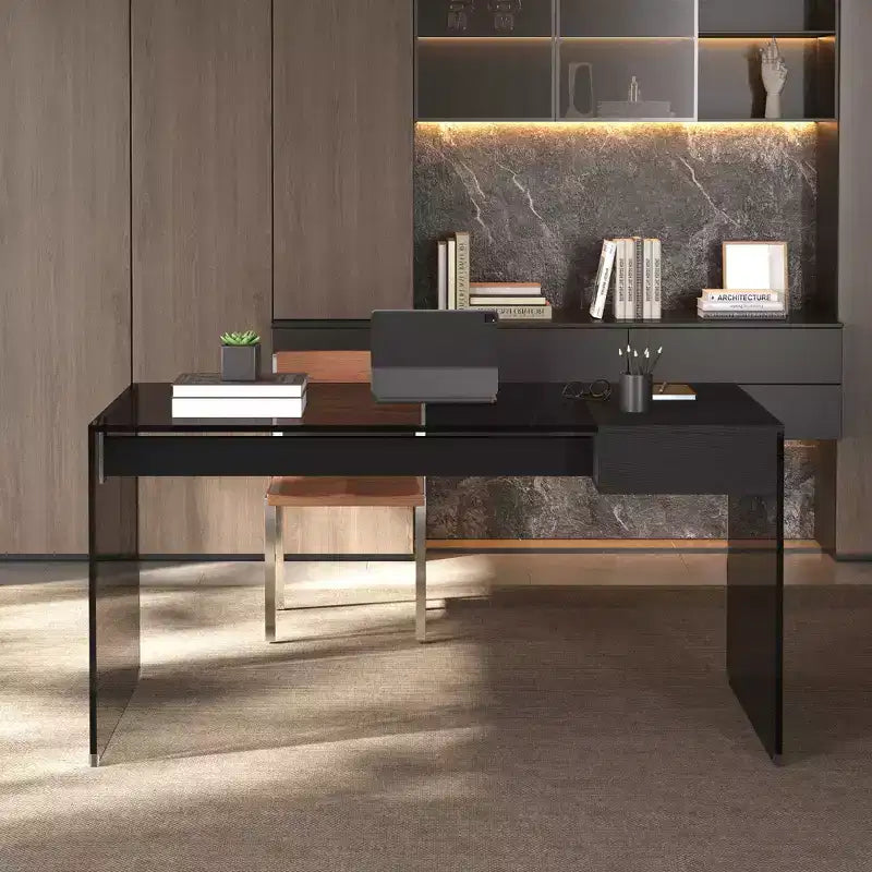 Bureau en verre trempé