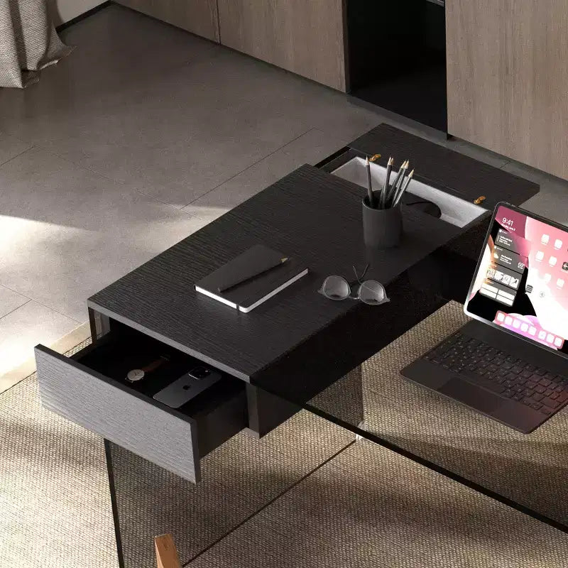 Bureau en verre trempé