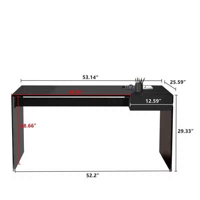 Bureau en verre trempé