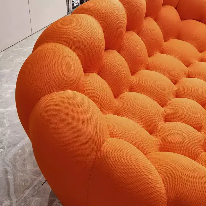 Canapé de salon moderne 2 places Bubble, revêtement en tissu maillé 3D
