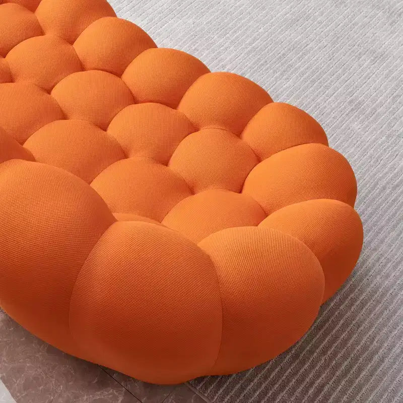 Canapé de salon moderne 2 places Bubble, revêtement en tissu maillé 3D
