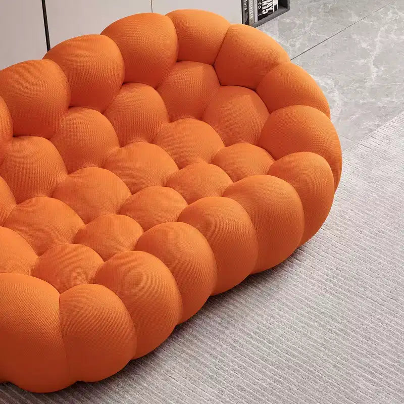 Canapé de salon moderne 2 places Bubble, revêtement en tissu maillé 3D