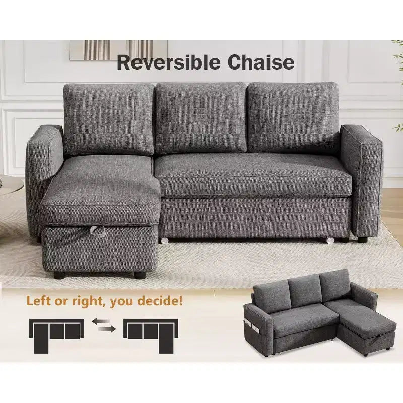 canapé-lit multifonctionnel, canapé gigogne, aucun outil d'assemblage requis, deux options de tissu disponibles