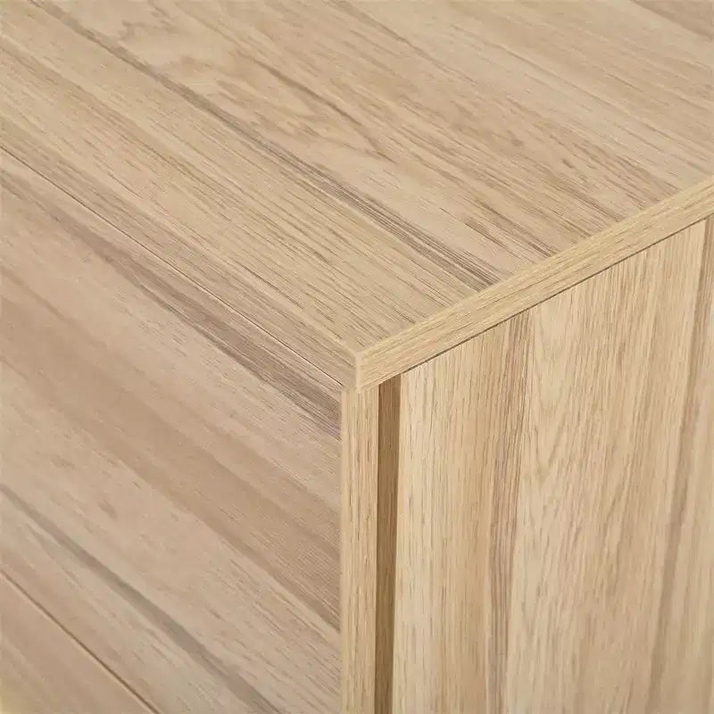 Commode de chambre minimaliste avec 6 tiroirs, poignées dorées, grand espace de rangement pour salon, couloir, chambre d'enfants