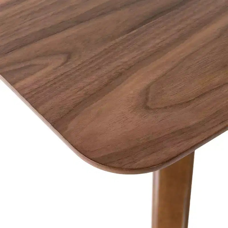Table à manger rectangulaire moderne du milieu du siècle, pieds en bois d'hévéa, 4 à 6 places