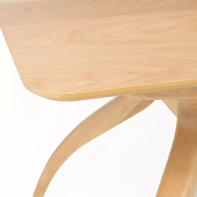 Table à manger rectangulaire moderne du milieu du siècle, pieds en bois d'hévéa, 4 à 6 places