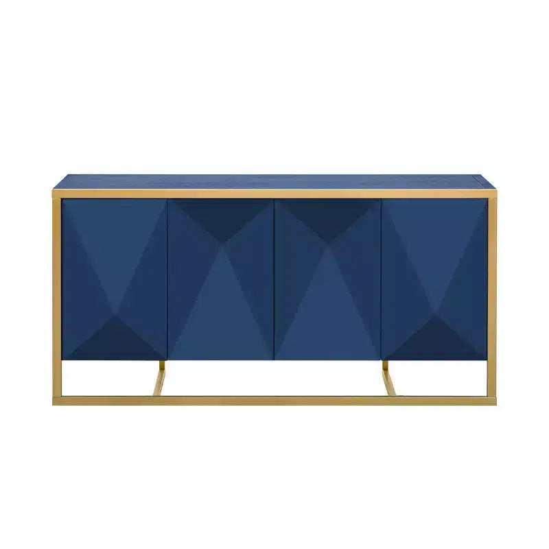 Buffet moderne avec portes à fermeture douce et pieds en métal, console pour cuisine, salon, bureau