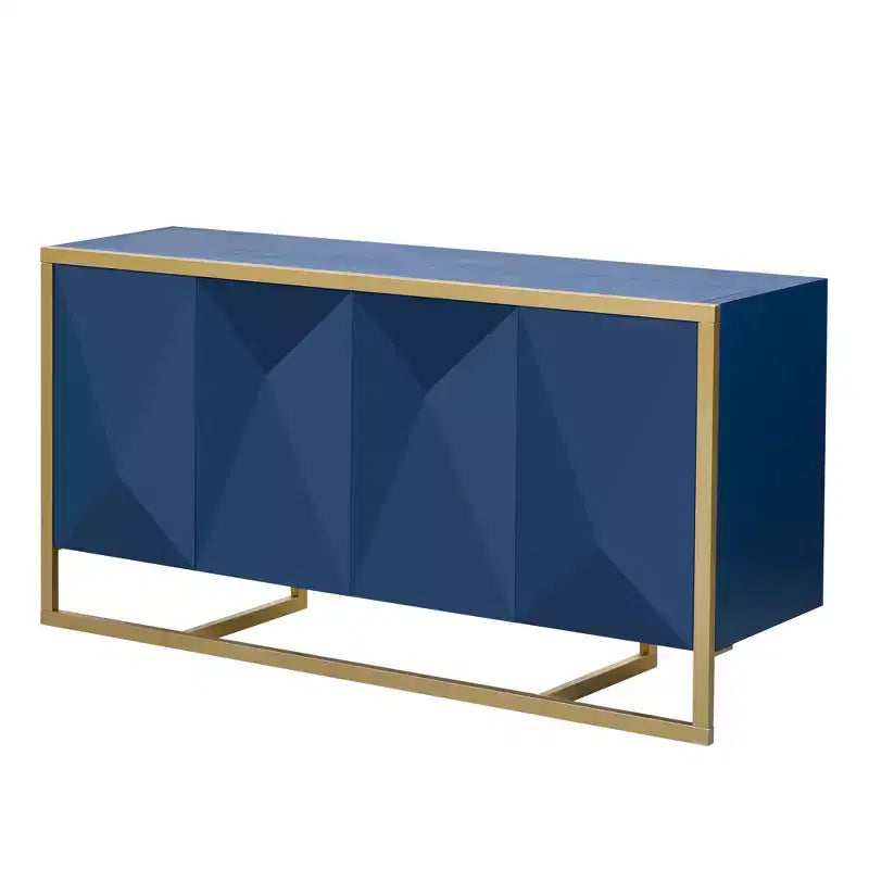 Buffet moderne avec portes à fermeture douce et pieds en métal, console pour cuisine, salon, bureau