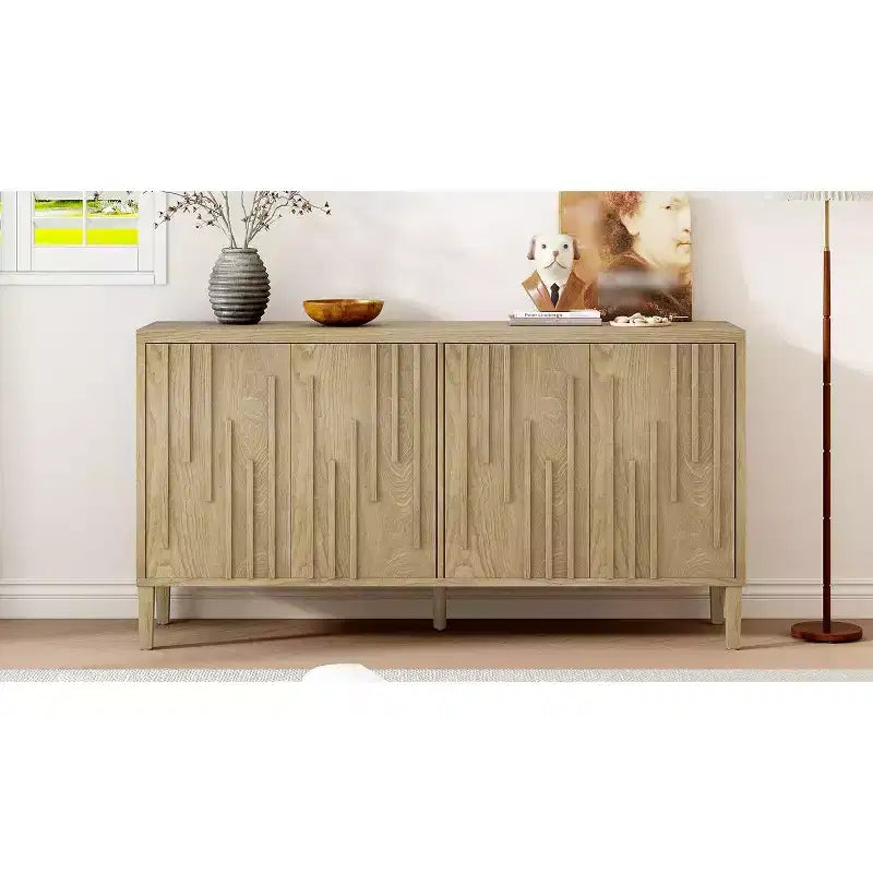 Buffet moderne avec portes à fermeture douce et pieds en métal, console pour cuisine, salon, bureau