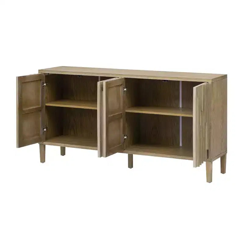 Buffet moderne avec portes à fermeture douce et pieds en métal, console pour cuisine, salon, bureau