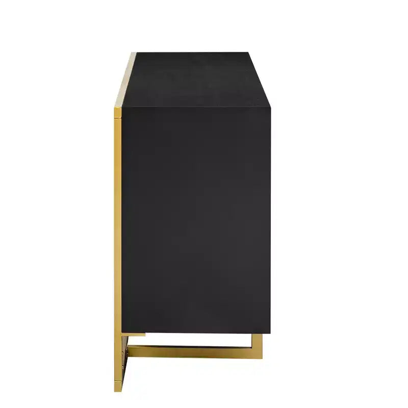 Buffet moderne avec portes à fermeture douce et pieds en métal, console pour cuisine, salon, bureau