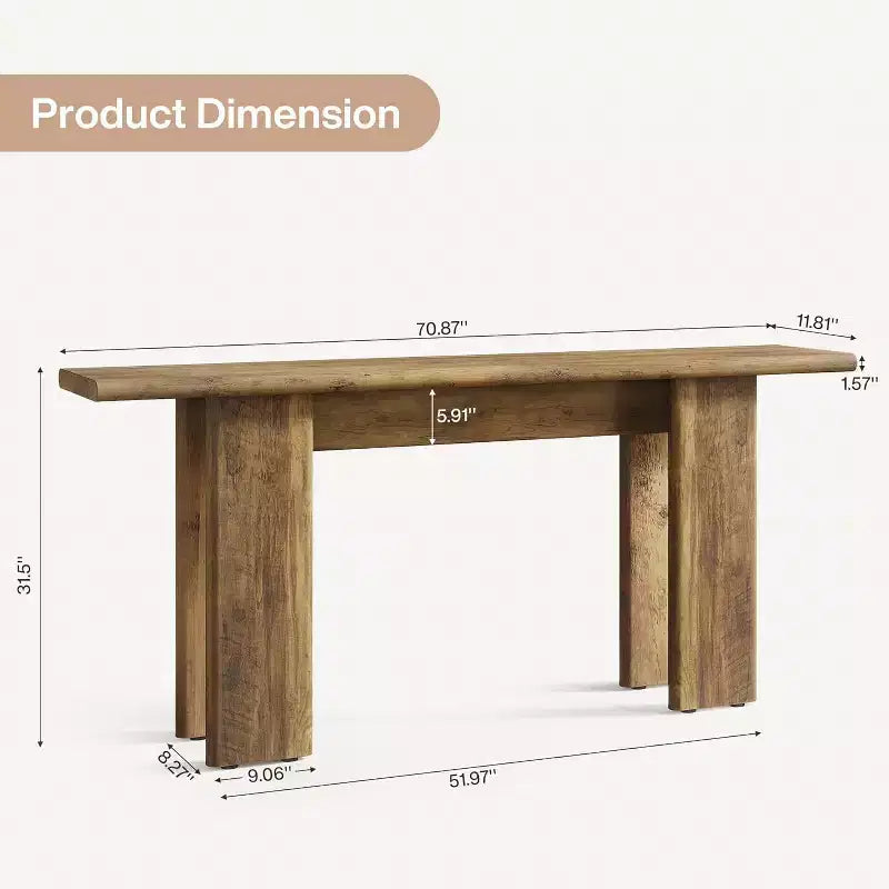 Console Extra-Longue, Table d'Appoint Moderne pour Entrée, Couloir, Salon