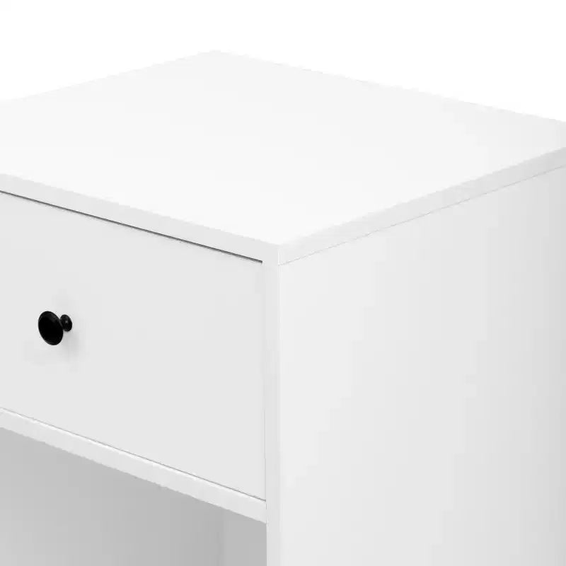 Meuble de rangement blanc au design simple avec tiroirs, buffet, meuble pour salon, salle à manger, chambre à coucher