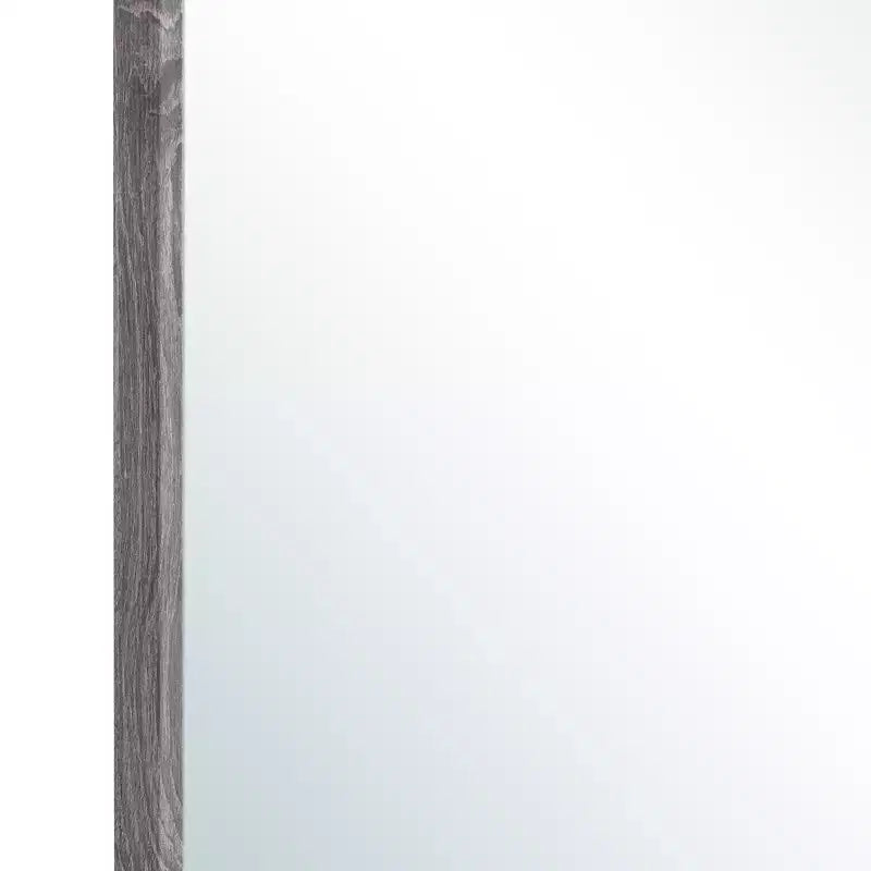 Miroir décoratif encadré de bois gris foncé