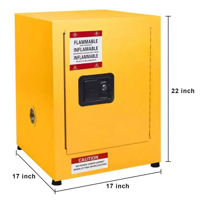 Armoire de sécurité pour liquides inflammables en acier galvanisé, ignifuge et étanche