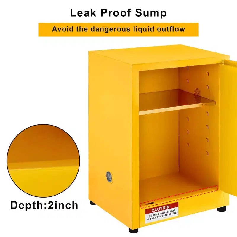 Armoire de sécurité pour liquides inflammables en acier galvanisé, ignifuge et étanche