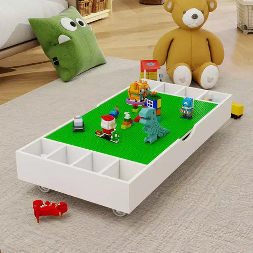 Table de jeu et organiseur de jouets 2-en-1 pour enfants