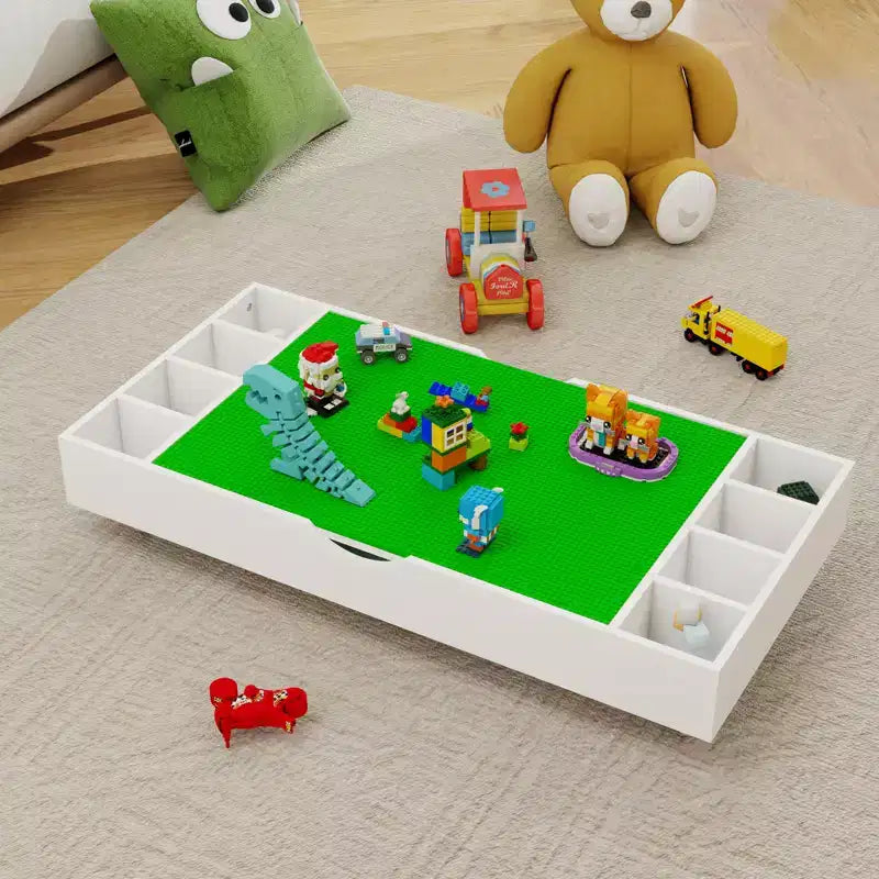 Table de jeu et organiseur de jouets 2-en-1 pour enfants