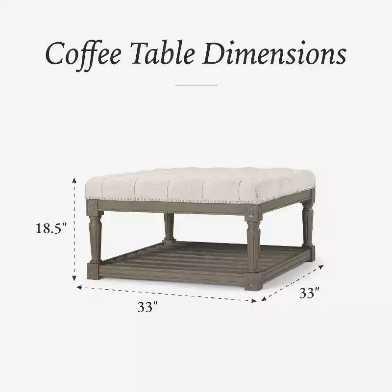 Table basse carrée rembourrée