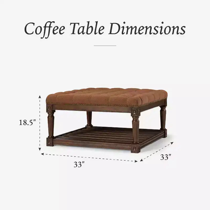 Table basse carrée rembourrée