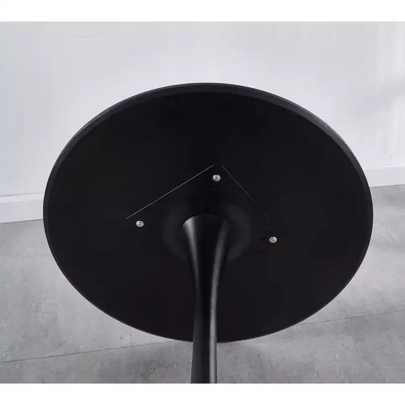 Table à manger spéciale avec plateau en MDF et pieds en métal, table de cuisine ou bureau de direction, finition noire