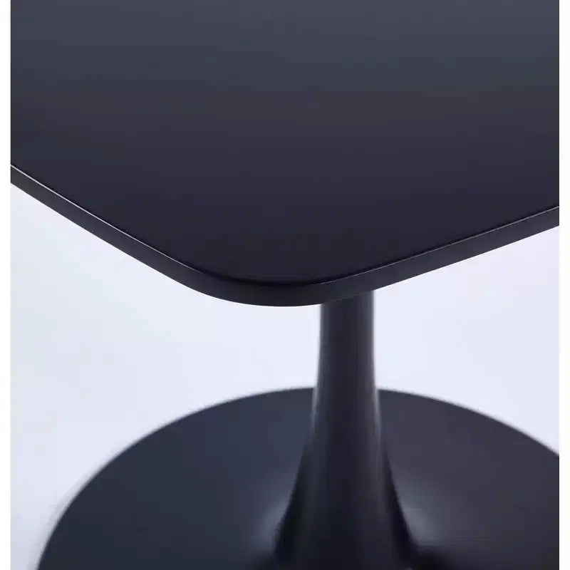 Table à manger spéciale avec plateau en MDF et pieds en métal, table de cuisine ou bureau de direction, finition noire