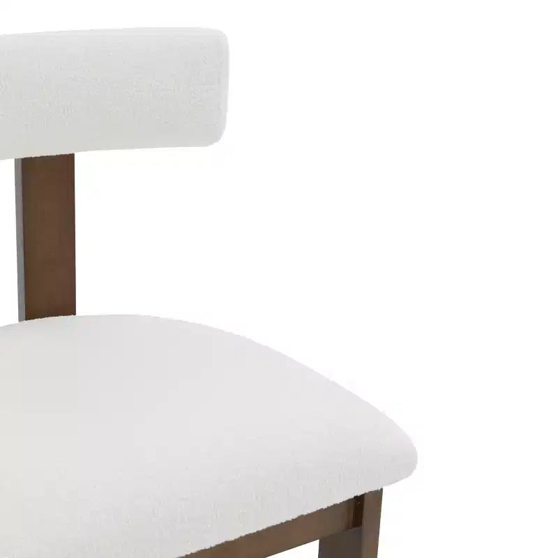 Chaise de salle à manger - Ivoire/Noyer