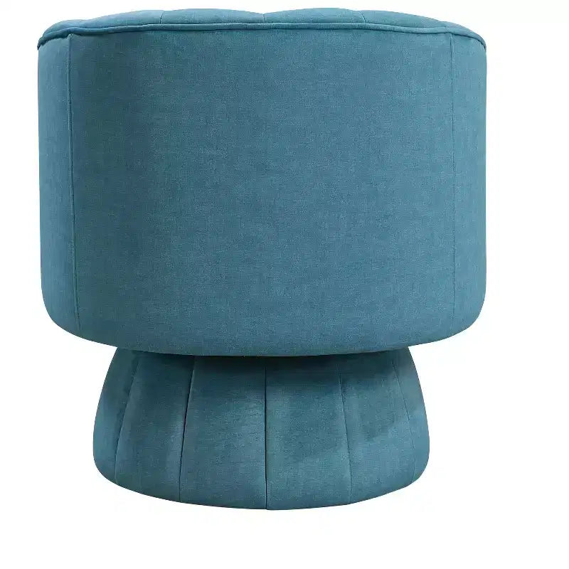 Fauteuil pivotant moderne en velours avec structure en bois
