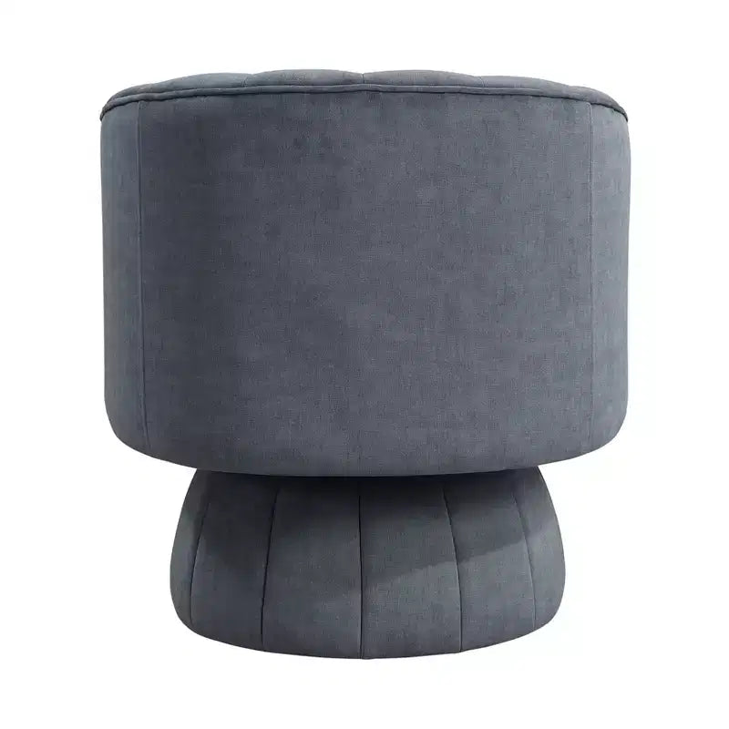 Fauteuil pivotant moderne en velours avec structure en bois