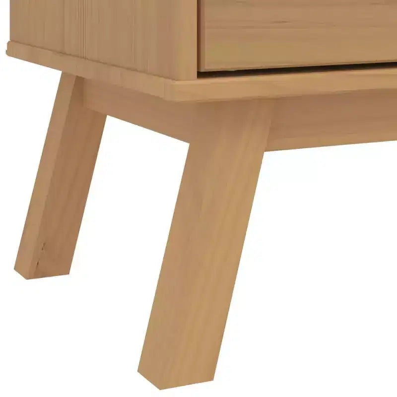 Commode 6 tiroirs en pin massif, Marron, Style scandinave