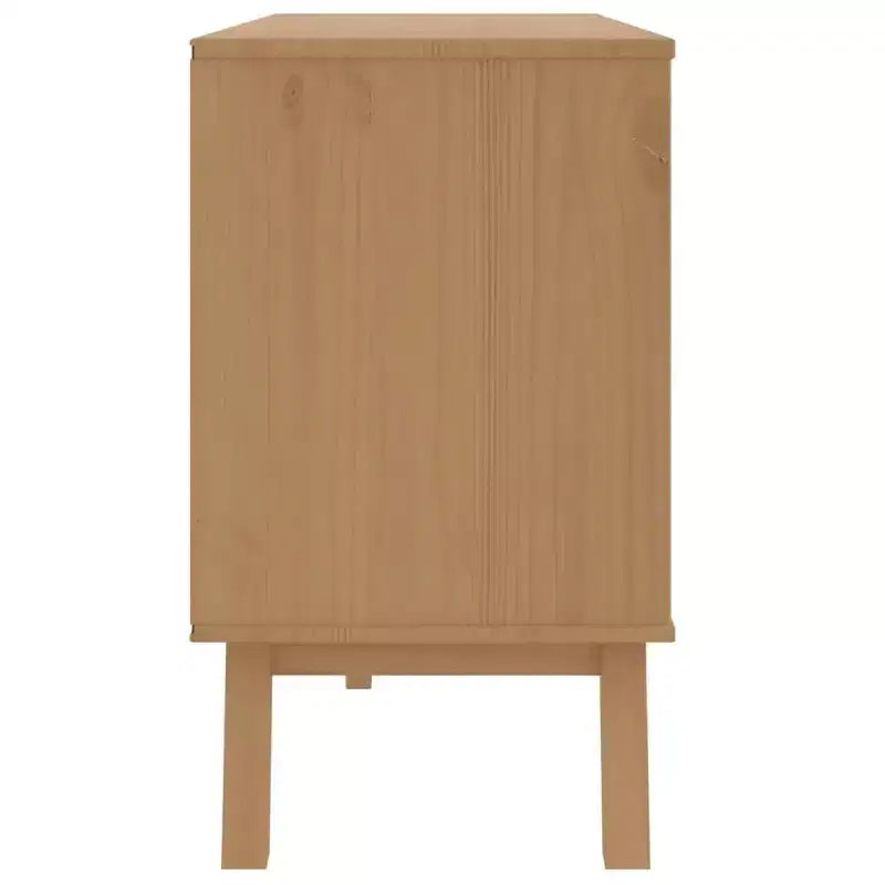 Commode 6 tiroirs en pin massif, Marron, Style scandinave