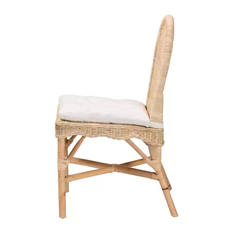 Chaise de salle à manger en rotin naturel
