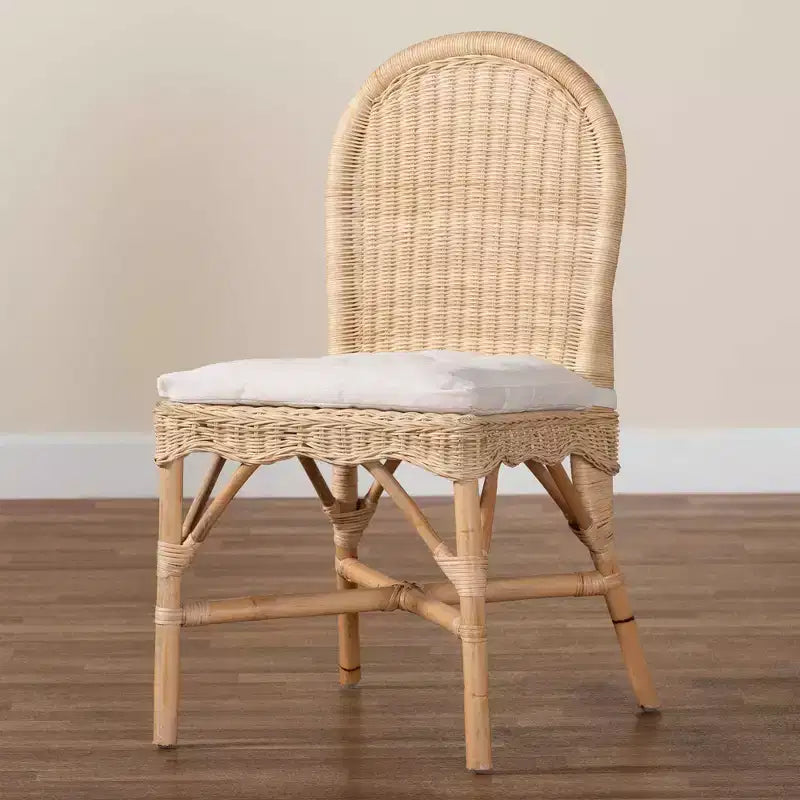 Chaise de salle à manger en rotin naturel
