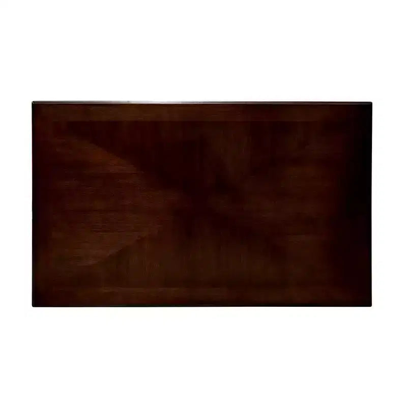 Table à manger rectangulaire avec accents floraux, Noyer foncé, 6 places