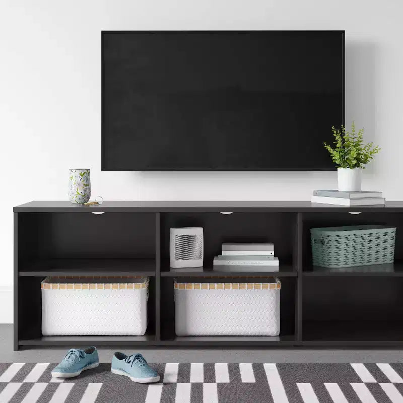 Meuble TV pour téléviseurs jusqu'à 70", Noir