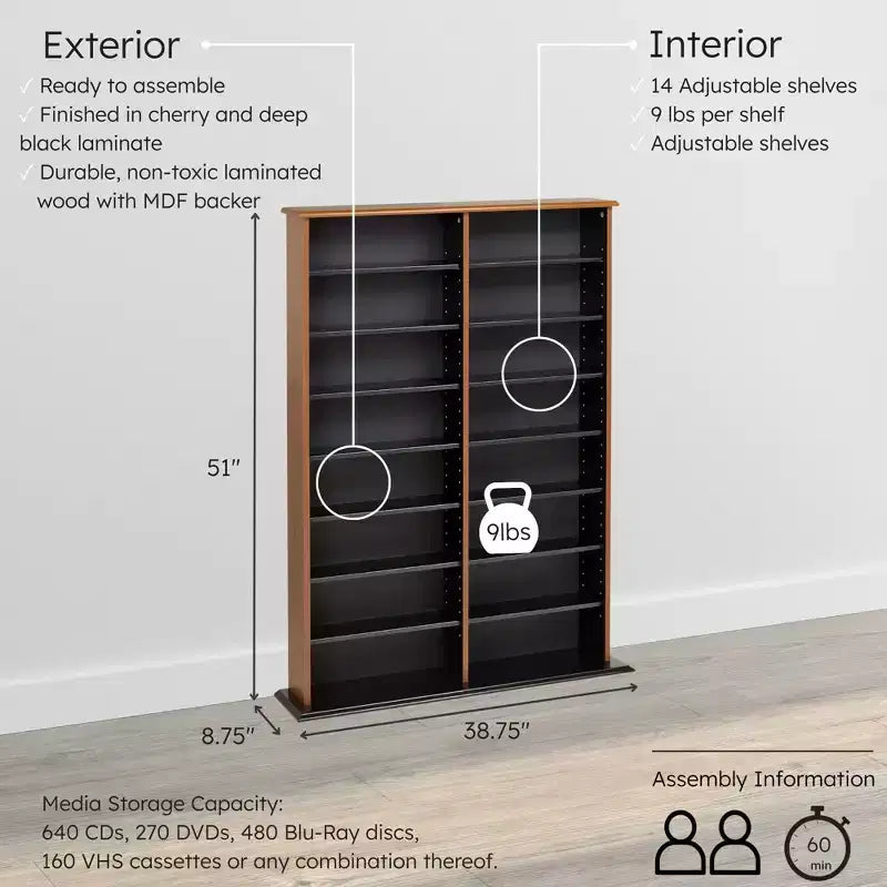 Meuble mural double largeur