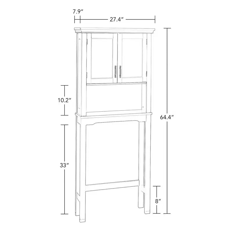 Armoire de toilette murale peu encombrante avec étagère réglable à installer au-dessus des toilettes